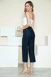 Judy Blue Full Size Side Seam Braid Detail Crop Wide Leg Jeans Style 88851 - Rosa Apparel