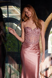 Juliet Applique Satin Sleeveless Gown JT2531K - Rosa Apparel