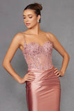 Juliet Applique Satin Sleeveless Gown JT2531K - Rosa Apparel