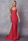 Juliet Beaded Lace-Up Back Mermaid Gown 276 - Rosa Apparel