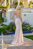 Juliet Corset Gown with Sheer Bodice and Train JT2678R Champagne