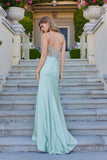 Juliet Corset Gown with Sheer Bodice and Train JT2678R Sage Green