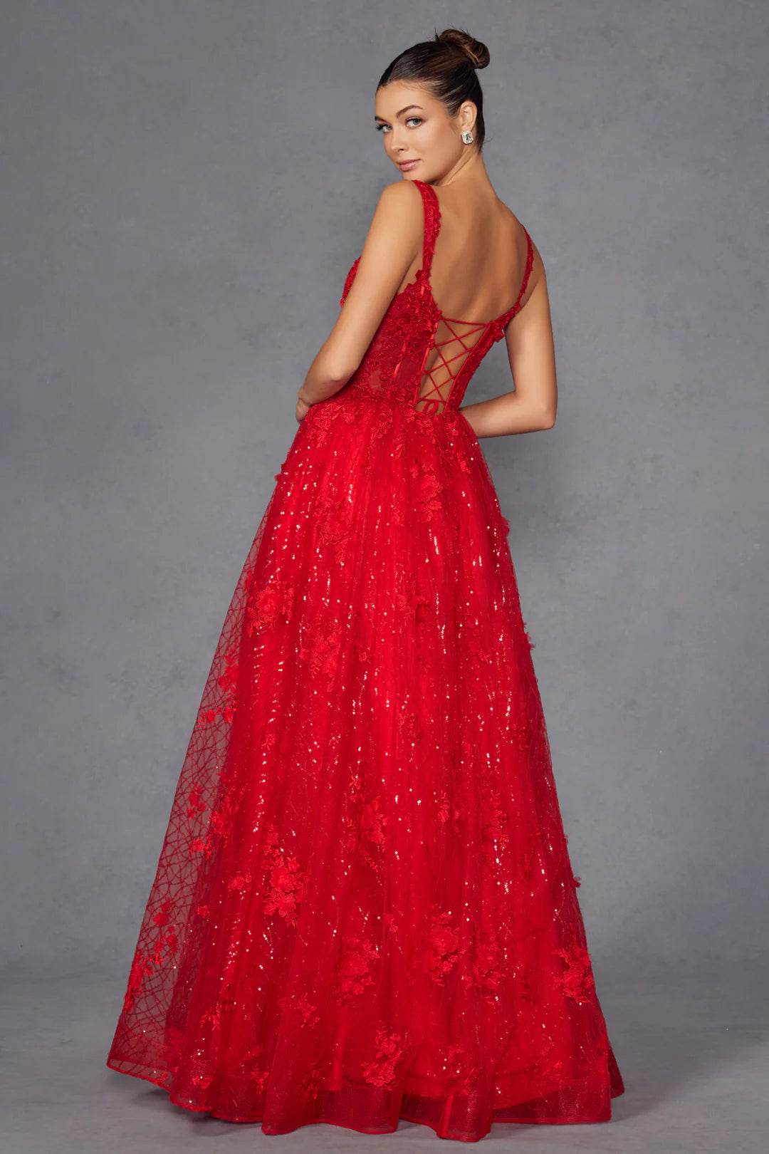 Juliet Elegant Lace Appliqué Sweetheart A-Line Gown JT2495A - Rosa Apparel