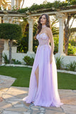 Juliet Floral Embellished Gown with Matching Choker JT2682A Lilac