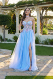 Juliet Floral Embellished Gown with Matching Choker JT2682A Perry Blue