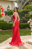 Juliet Hot Stone Satin Cutout Bow Gown with Side Slit JT2672S