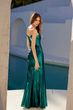 Juliet Luxe Metallic Strapless Slit Evening Gown JT2500A - Rosa Apparel