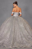 Juliet Off-Shoulder Embroidered Quinceanera Ball Gown - JT1488H - Rosa Apparel