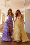 Juliet Print Sleeveless A-line Tiered Gown JT2508A - Rosa Apparel