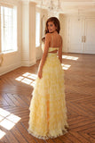 Juliet Print Sleeveless A-line Tiered Gown JT2508A - Rosa Apparel