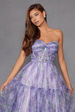 Juliet Print Strapless A-line Gown JT2507A - Rosa Apparel