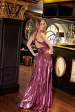Juliet Radiant Metallic Halter Neck A-Line Prom Dress JT2503A - Rosa Apparel
