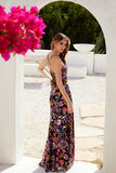 Juliet Sequin Print Sleeveless Slit Gown JT2498A - Rosa Apparel