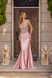 Juliet Stone Corset Strapless High-Slit Gown JT2654K