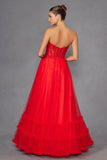 Juliet Strapless A-line Ruffled Gown JT2561S - Rosa Apparel