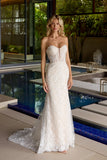 Juliet Strapless Floral Lace Mermaid Wedding Dress JT2666SW