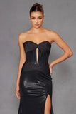 Juliet Strapless Sweetheart Neckline Bodice Fitted Sparkling Metallic Prom Dress JT2578H - Rosa Apparel