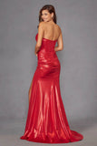 Juliet Strapless Sweetheart Neckline Bodice Fitted Sparkling Metallic Prom Dress JT2578H - Rosa Apparel