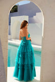 Juliet Strapless Tiered A-line Slit Gown JT2542S - Rosa Apparel