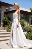 Juliet Swoop Neckline A-Line Satin Wedding Dress JT2885CW