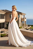 Juliet Swoop Neckline A-Line Satin Wedding Dress JT2885CW