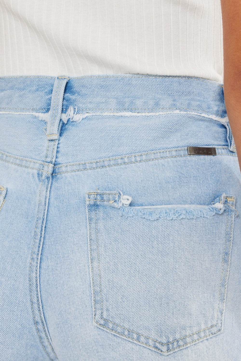 Kancan Distressed Button Fly Denim Shorts - Rosa Apparel
