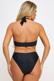 Lorelei One-Piece Halter Neck Cut-Out Swimsuit - Rosa Apparel