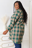 Mandy Plaid Collared Neck Long Sleeve Shirt - Rosa Apparel