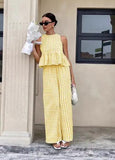 Miss Sparkling Gingham Pants & Top Set
