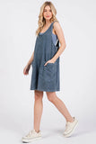 Mittoshop Low Scoop Neck Tank Washed French Terry Romper - Rosa Apparel