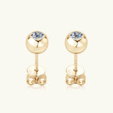 Moissanite 925 Sterling Silver Stud Earrings - Rosa Apparel
