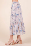 Orange Farm Floral Print Skirt Set with Tie Back Blouse - Rosa Apparel