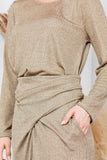 Orange Farm Waist Wrap Maxi Dress w Side Pockets-LUREX - Rosa Apparel