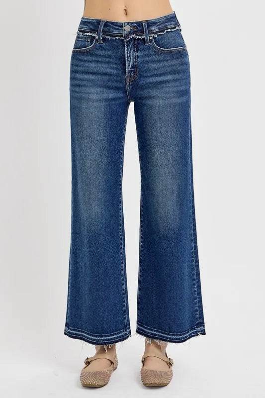 RISEN Full Size Tummy Control Bootcut Jeans Plus Size - Rosa Apparel