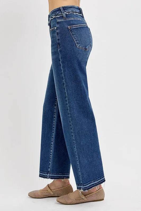 RISEN Full Size Tummy Control Bootcut Jeans Plus Size - Rosa Apparel