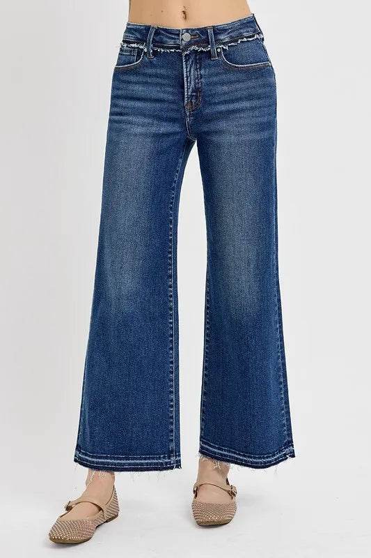 RISEN Full Size Tummy Control Bootcut Jeans Plus Size - Rosa Apparel