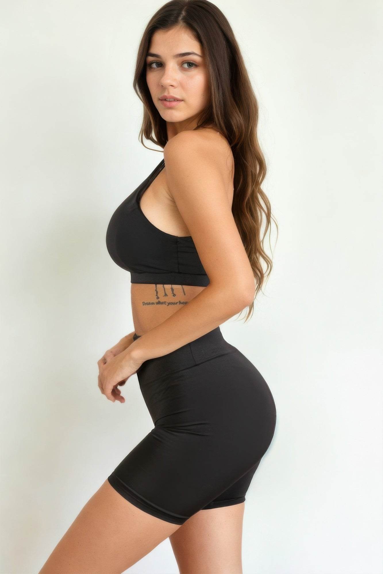 Racerback Cutout Sports Bra – Solid Activewear - Rosa Apparel