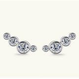 Moissanite 925 Sterling Silver Stud Earrings - Rosa Apparel