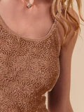 SO ME Two Tone Floral Seamless Tank Top - Rosa Apparel