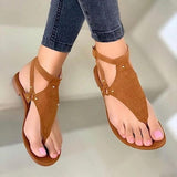 STEVVEX Women’s Black Crisscross Flat Beach Sandals ST85SH4522SKL