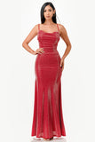 Sparking Jacquard Cowl Neck Long Dress
