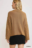 Umgee Crochet Button Down Knit Cardigan - Rosa Apparel