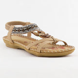 Women Summer Vintage Shoes Sandals Butterfly-knot Rhinestone Slides Elastic Band Sandal Comfort Flats Sandals With Elastic Ankle Strap Casual Rhinestone Shoes Beach Slip On Sandals