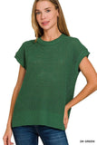 Zenana Oversized Crew Neck Sweater - Rosa Apparel