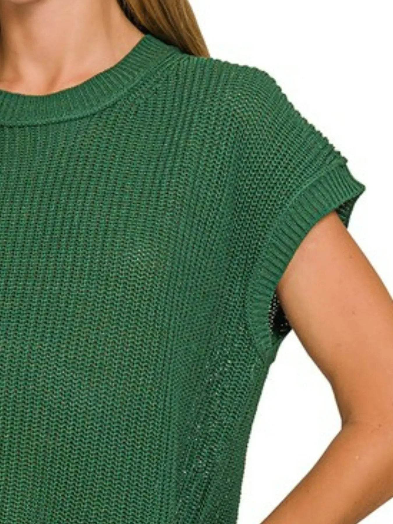 Zenana Oversized Crew Neck Sweater - Rosa Apparel