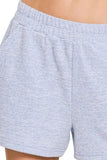 Zenana Soft Melange Hacci Elastic Waist Band Shorts - Rosa Apparel