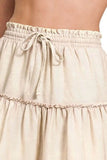 Zenana Tencel Washed Tiered Mini Skirts - Rosa Apparel