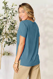 Basic Bae Full Size Round Neck Short Sleeve T-Shirt - Rosa Apparel
