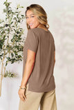Basic Bae Full Size Round Neck Short Sleeve T-Shirt - Rosa Apparel