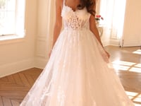 Juliet Sleeveless A-Line Floral Corset Wedding Dress JT2495AW